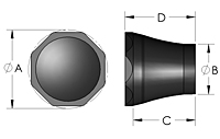 PL3 Pull Knob Line Drawing